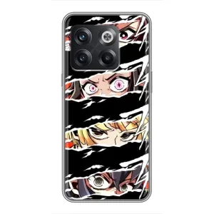 Силиконовые чехлы с глазами Anime для ВанПлас 10Т (Глаза на чорном)