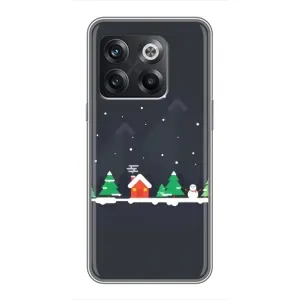 Силиконовый бампер на рождество для OnePlus 10T (Город зимний)