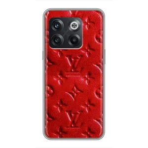 Текстурный Чехол Louis Vuitton для ВанПлас 10Т (Красный ЛВ)