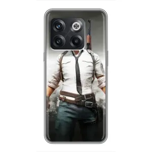 Силиконовый чехол с картинкой "Герой Pubg" на OnePlus 10T (Пабг)
