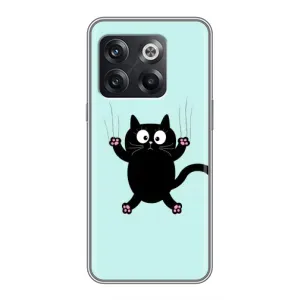 Силиконовый чехол с котиком для OnePlus 10T (Падающий кот)