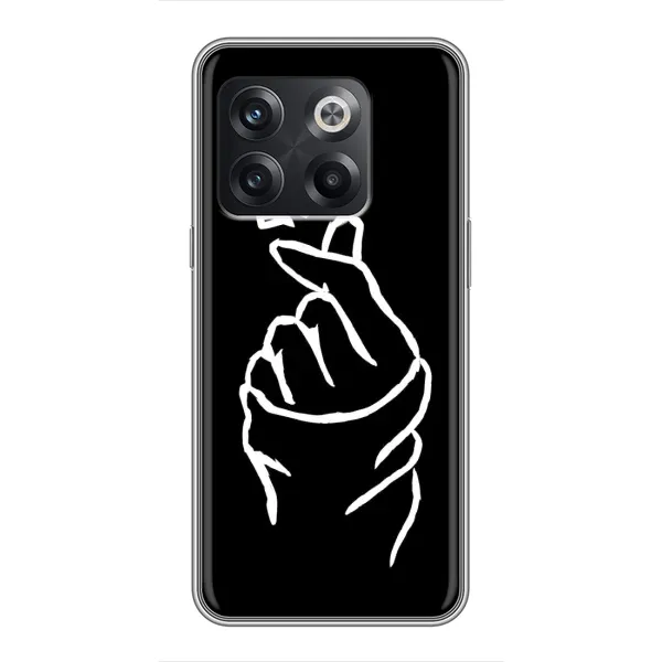 Чехол с рисунком «Сердце на черном» для OnePlus 10T Чехол с рисунком «Сердце на черном» для OnePlus 10T