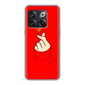 Чехлы (Знак сердечка) на OnePlus 10T (Сердце на красном)