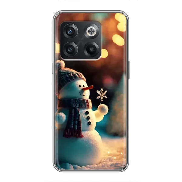 Чехол с рисунком «Снеговик праздничный» для OnePlus 10T Чехол с рисунком «Снеговик праздничный» для OnePlus 10T