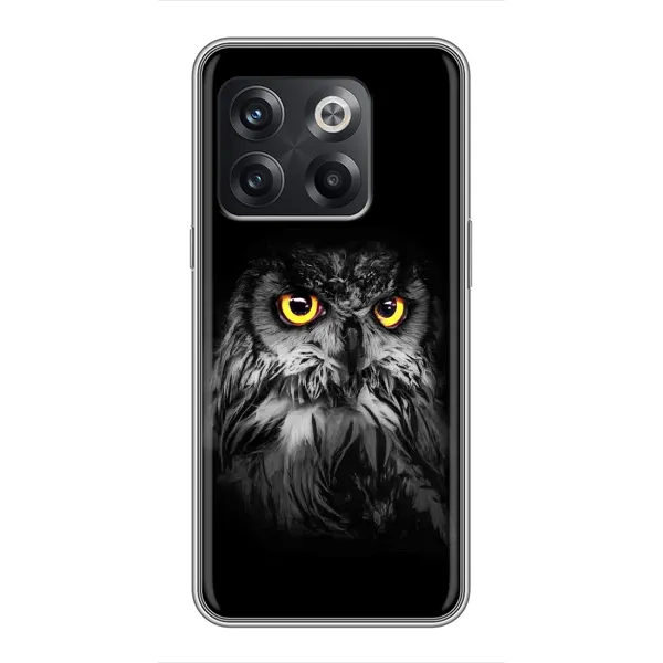 Чехол с рисунком «Сова на чёрном» для OnePlus 10T Чехол с рисунком «Сова на чёрном» для OnePlus 10T