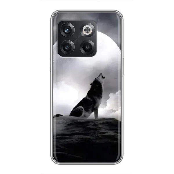 Чехол с рисунком «Волк и луна» для OnePlus 10T Чехол с рисунком «Волк и луна» для OnePlus 10T