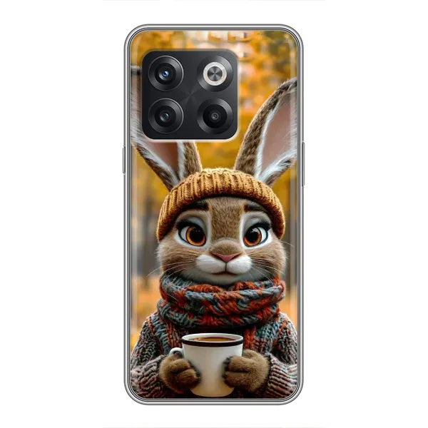Чехол с рисунком «Зайчик с кофе» для OnePlus 10T Чехол с рисунком «Зайчик с кофе» для OnePlus 10T