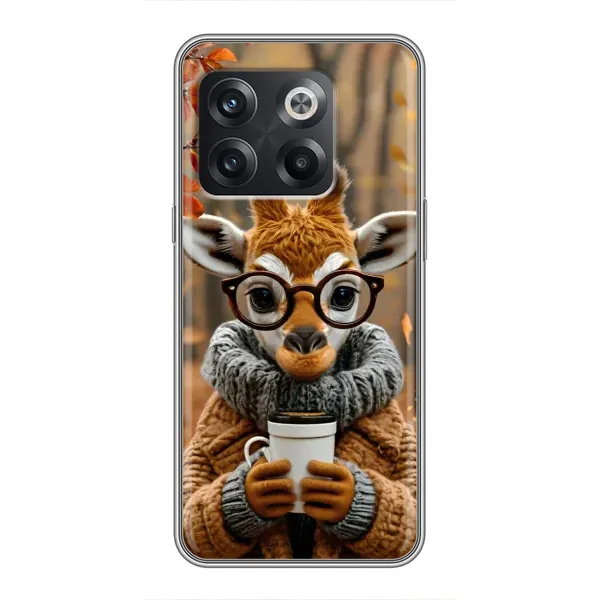 Чехол с рисунком «Жираф с кофе» для OnePlus 10T Чехол с рисунком «Жираф с кофе» для OnePlus 10T