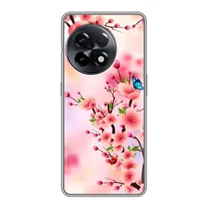 Чехол с принтом САКУРЫ на OnePlus 11 Pro (Бабочки на сакуре)