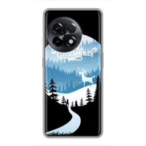 Силиконовый бампер на рождество для OnePlus 11 Pro (Рождественский Олень)