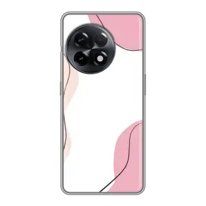 Чехол цветочный дизайн для OnePlus 11 Pro (Розовый фон)