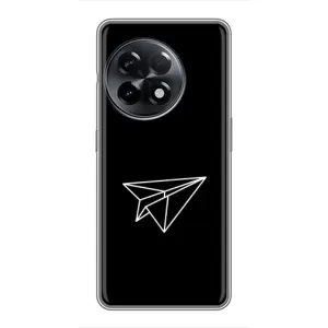 Чохол з картинками на чорному фоні для OnePlus 11 Pro (Літак)