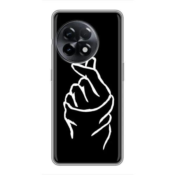 Чехол с рисунком «Сердце на черном» для OnePlus 11 Pro Чехол с рисунком «Сердце на черном» для OnePlus 11 Pro