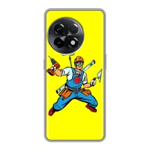 Силиконовый бампер (Работники) на OnePlus 11 Pro (Строитель)