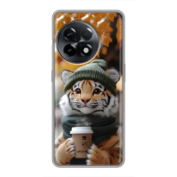 Чехол с рисунком «Тигр с кофе» для OnePlus 11 Pro Чехол с рисунком «Тигр с кофе» для OnePlus 11 Pro