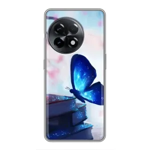 Силіконовий бампер з картинкою звірів для OnePlus 11 (Метелик синій)