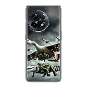 Чехол с мемами тралалело тралала для OnePlus 11 (Гусини и крокодило)
