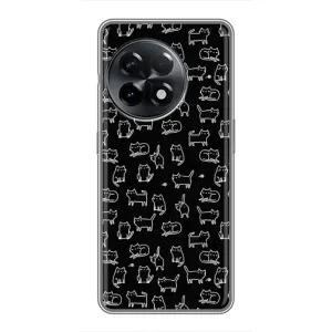 Чохол на тематику: Коти для OnePlus 11 (Котики на чорному)