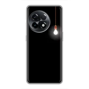Чехол с картинками на черном фоне для OnePlus 11 (Лампочка)