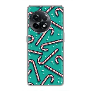 Силіконовий бампер на різдво для OnePlus 11 (Льодяники)