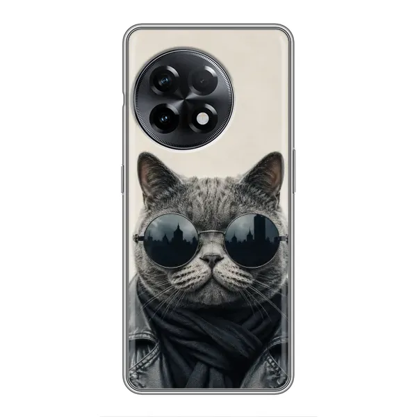 Чехол с рисунком «Модный кот» для OnePlus 11