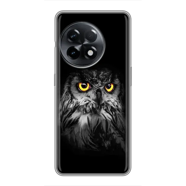 Чехол с рисунком «Сова на чёрном» для OnePlus 11 Чехол с рисунком «Сова на чёрном» для OnePlus 11