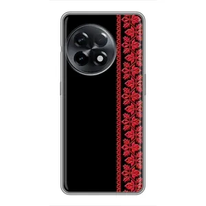 Силиконовый Чехол на OnePlus 11 с картинкой Вышиванки (Вышиванка на черном)