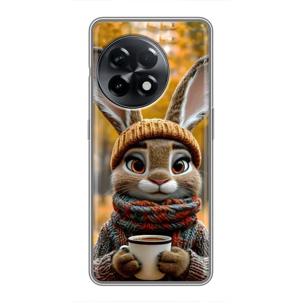 Чехол с рисунком «Зайчик с кофе» для OnePlus 11