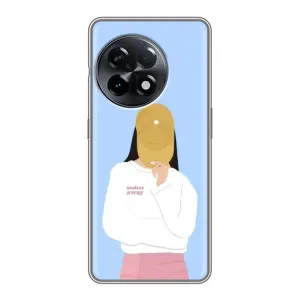 Силиконовый Чехол на OnePlus 11 с картинкой Стильных Девушек (Желтая кепка)