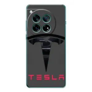 Силіконовий бампер з картинкою машини на OnePlus 11R (Logo TESLA)