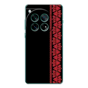 Силиконовый Чехол на OnePlus 11R с картинкой Вышиванки (Вышиванка на черном)
