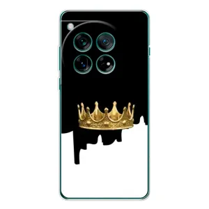 Чехол (Корона на чёрном фоне) для УанПлюс 11Р (Золотая корона)