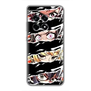 Силиконовые чехлы с глазами Anime для ВанПлас 12 Про (Глаза на чорном)