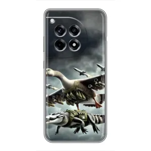 Чехол с мемами тралалело тралала для OnePlus 12 Pro (Гусини и крокодило)