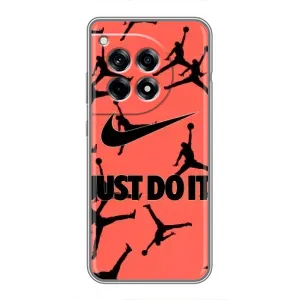Силиконовый Чехол Nike Air Jordan на ВанПлас 12 Про (Just Do It)