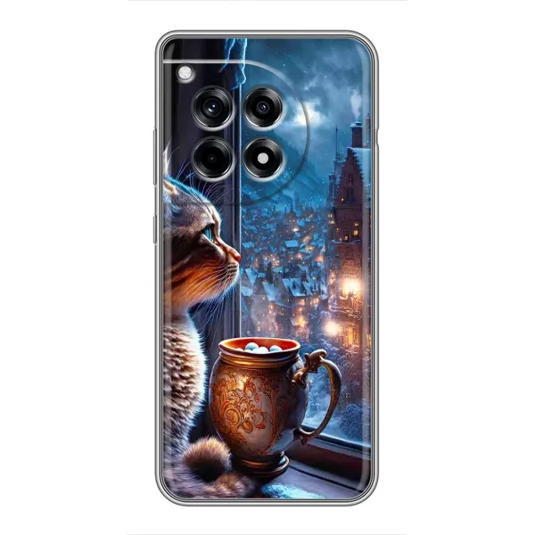 Чехол с рисунком «Кот новогодний» для OnePlus 12 Pro Чехол с рисунком «Кот новогодний» для OnePlus 12 Pro