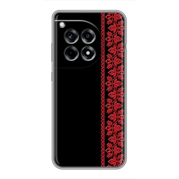 Чехол с рисунком «Красная Вышиванка» для OnePlus 12 Pro