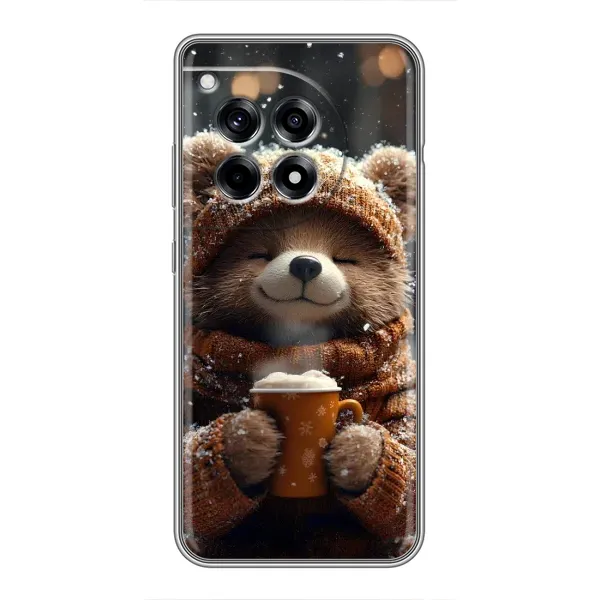 Чехол с рисунком «Медвежонок с кофе» для OnePlus 12 Pro Чехол с рисунком «Медвежонок с кофе» для OnePlus 12 Pro