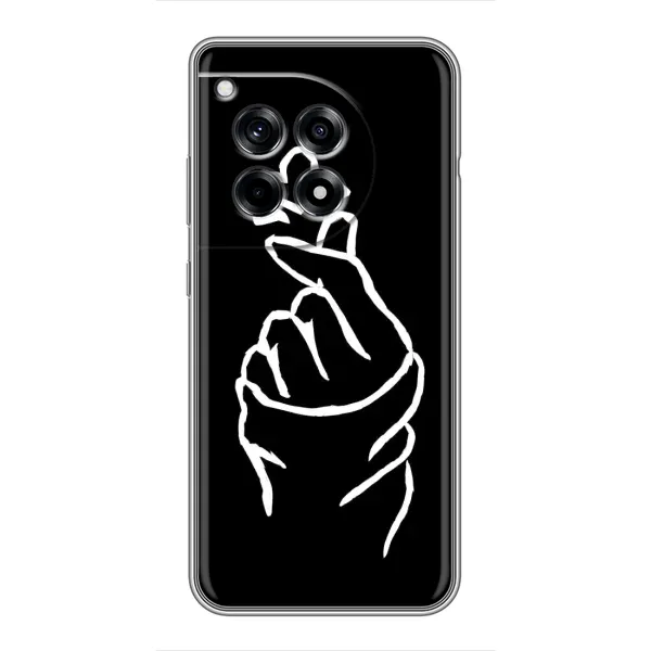 Чехол с рисунком «Сердце на черном» для OnePlus 12 Pro Чехол с рисунком «Сердце на черном» для OnePlus 12 Pro