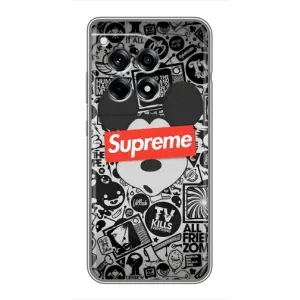 Чохол з Брендами одягу на ВанПлас 12 Про (Supreme Маус)