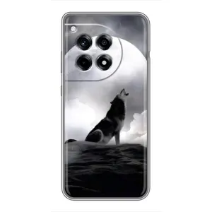 Чохол з Вовком на OnePlus 12 Pro (Вовк і місяць)