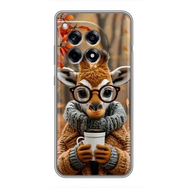Чехол с рисунком «Жираф с кофе» для OnePlus 12 Pro Чехол с рисунком «Жираф с кофе» для OnePlus 12 Pro