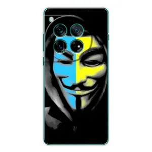 Чехол с Украинской символикой на ВанПлас 12 (Анонимус патриот)