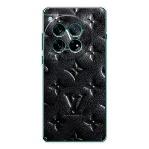Текстурный Чехол Louis Vuitton для ВанПлас 12 (Черный ЛВ)