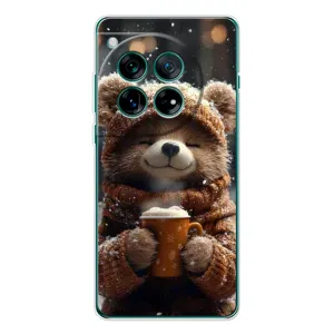 Друкований чохол 'Звірята з кавою' для OnePlus 12 (Ведмедик з кавою)