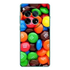 Чехол с изображением вкусной еды для OnePlus 12 (Разноцветные M&M'S)
