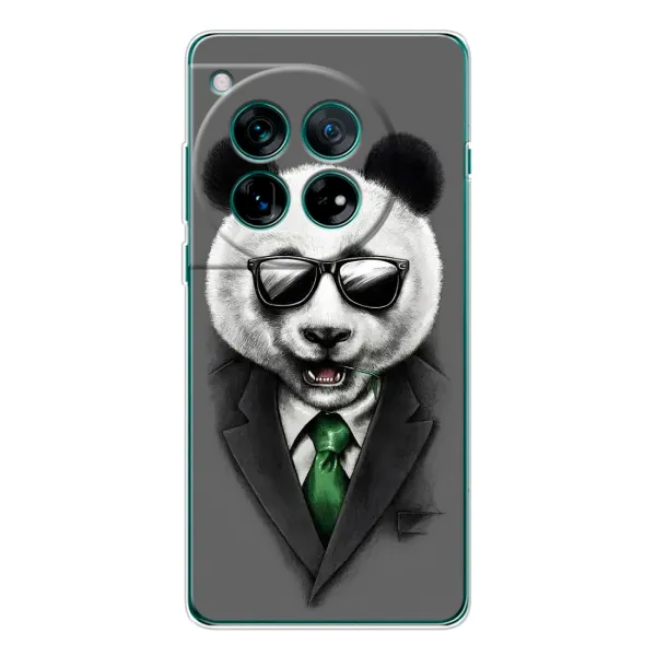 Чехол с рисунком «Панда в очках» для OnePlus 12