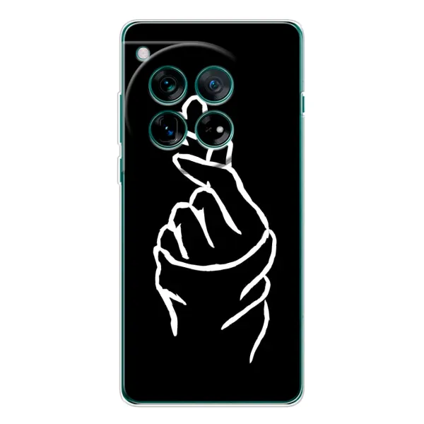 Чехол с рисунком «Сердце на черном» для OnePlus 12 Чехол с рисунком «Сердце на черном» для OnePlus 12