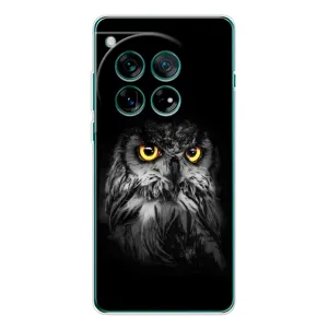 Чохли з принтом СОВИ для OnePlus 12 (Сова на чорному)