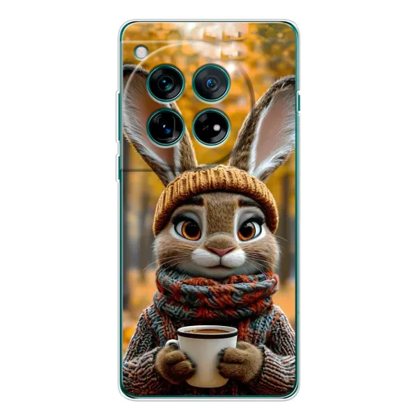 Чехол с рисунком «Зайчик с кофе» для OnePlus 12 Чехол с рисунком «Зайчик с кофе» для OnePlus 12